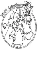 Pipi langkous kleurplaat 4